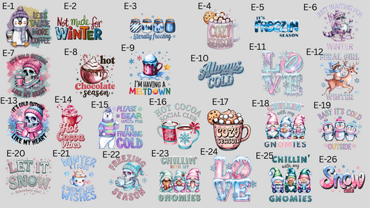 Winter Sarcasm DTF Transfers
