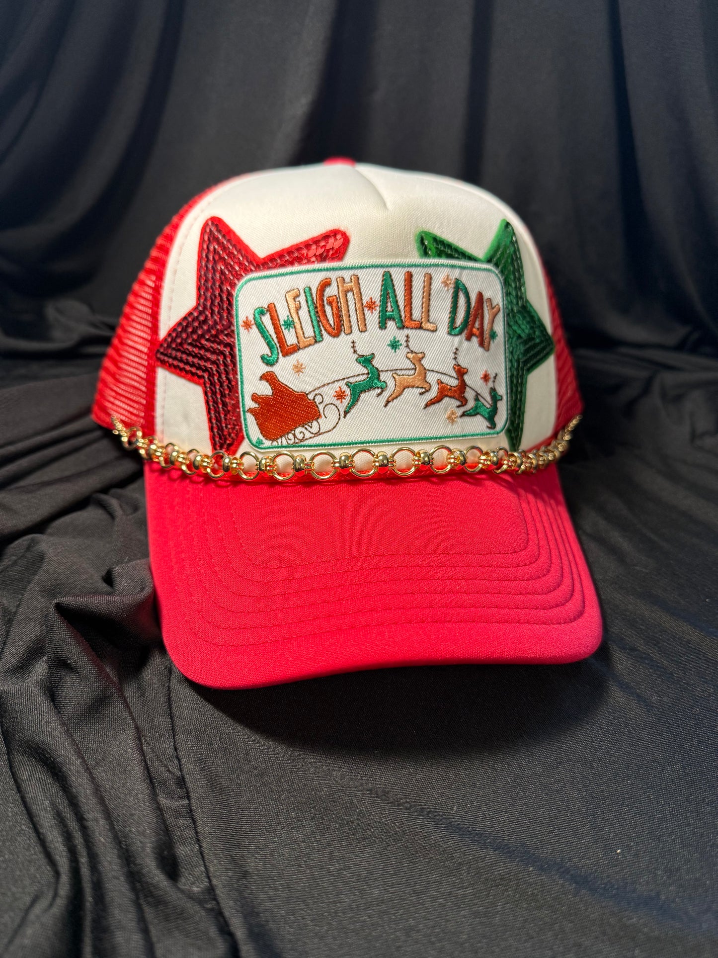 Sleigh All Day Chrismas Trucker Hat
