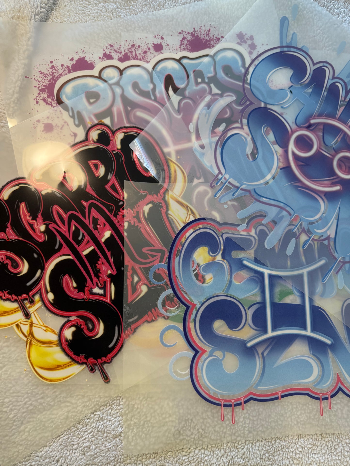 Graffiti Zodiac DTF Transfer Bundles
