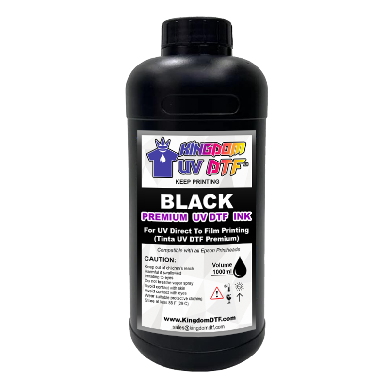 UV DTF Black Ink - Best Ultraviolet Direct To Film Ink (UV DTF ink)