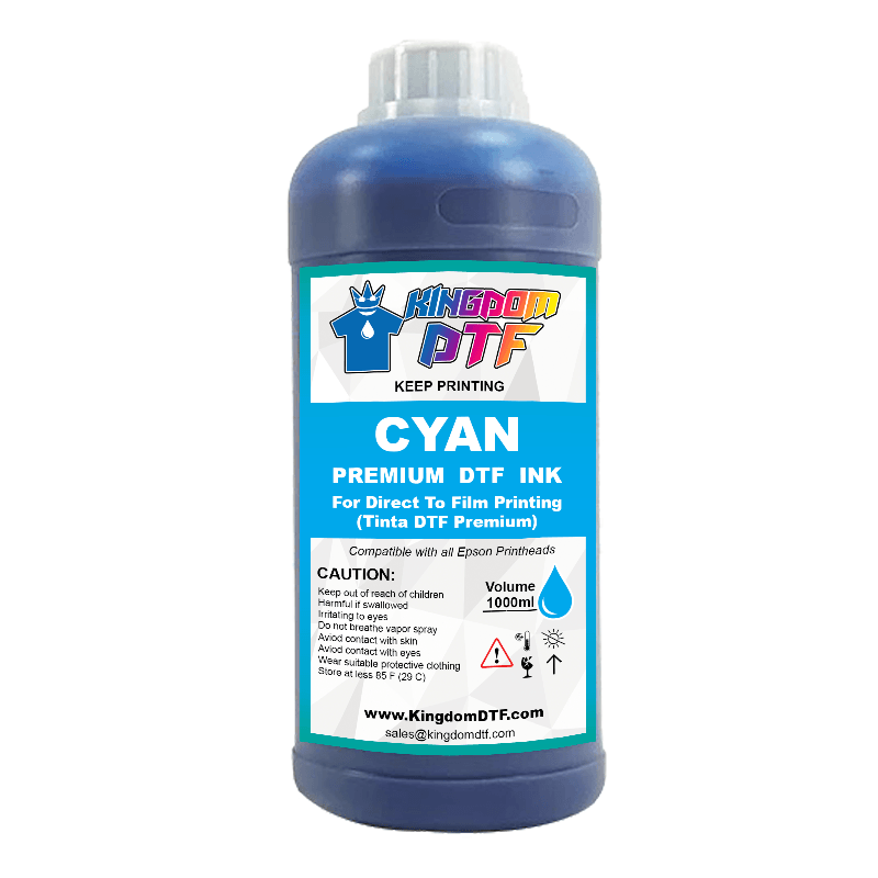DTF Cyan Ink - Best Direct To Film Ink (DTF ink) for Desktop & Wide Format DTF Printers