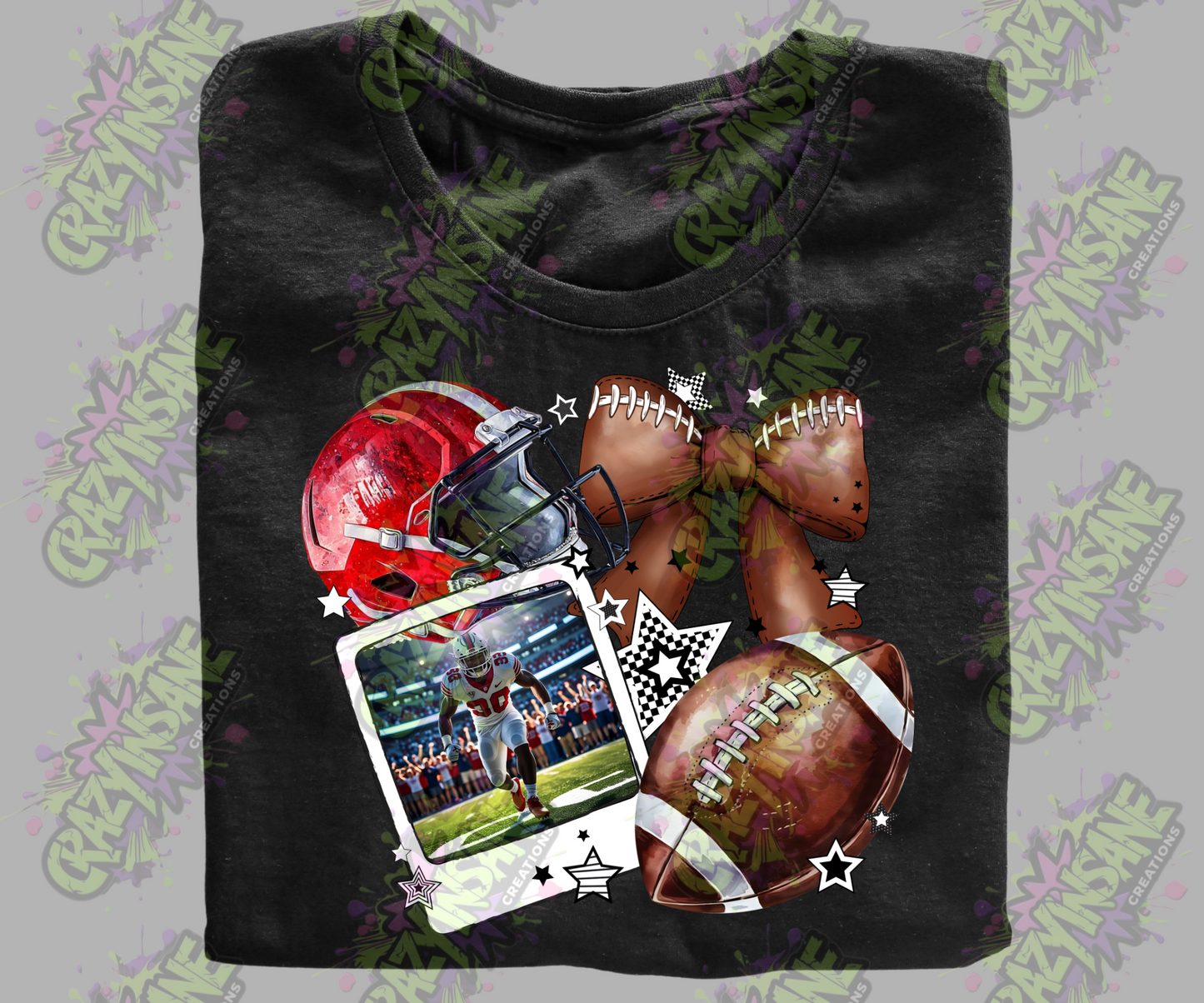 Custom Football Photo T-Shirt