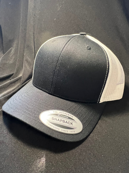 Black w/ White Trucker Hat