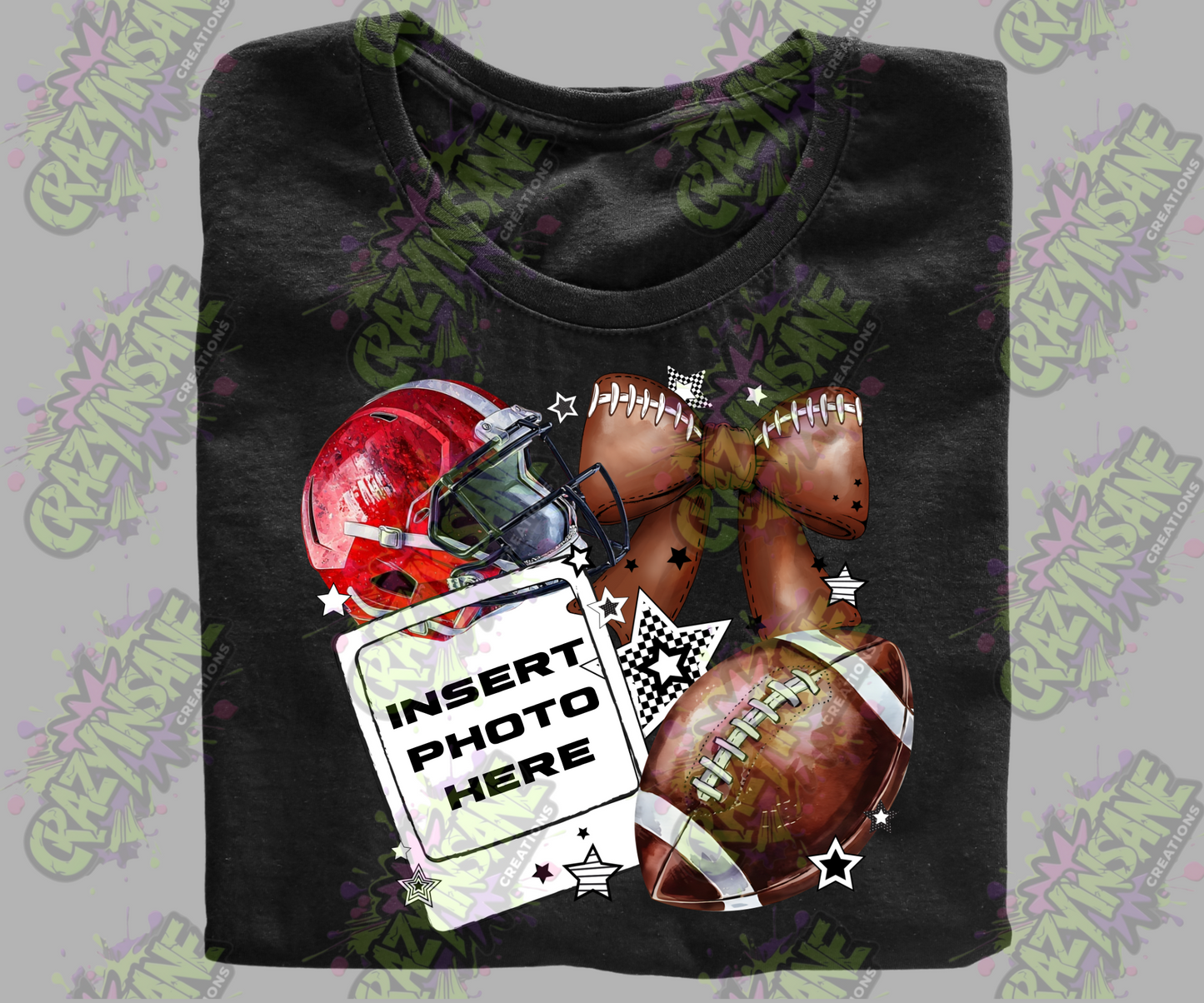 Custom Football Photo T-Shirt