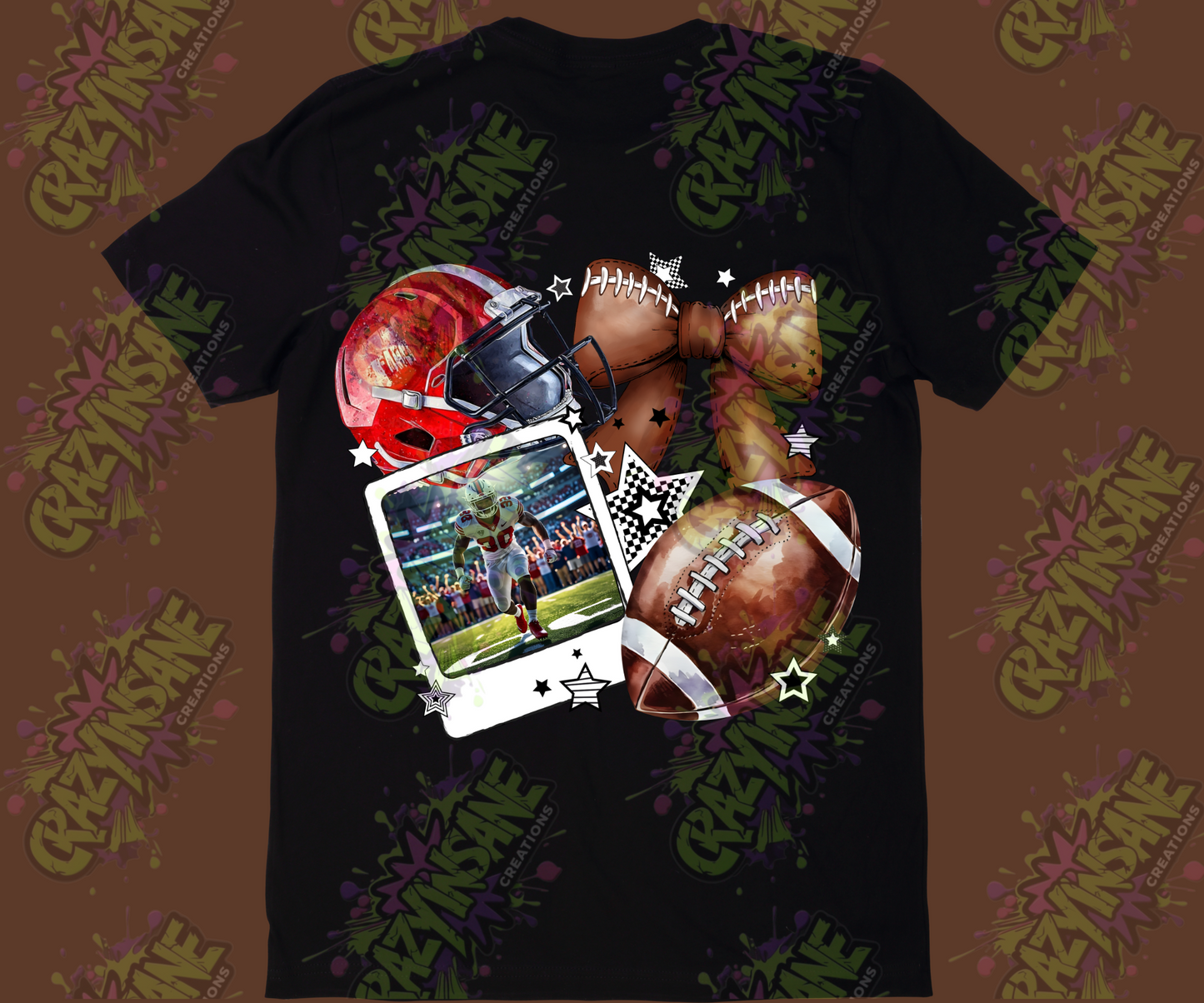 Custom Football Photo T-Shirt