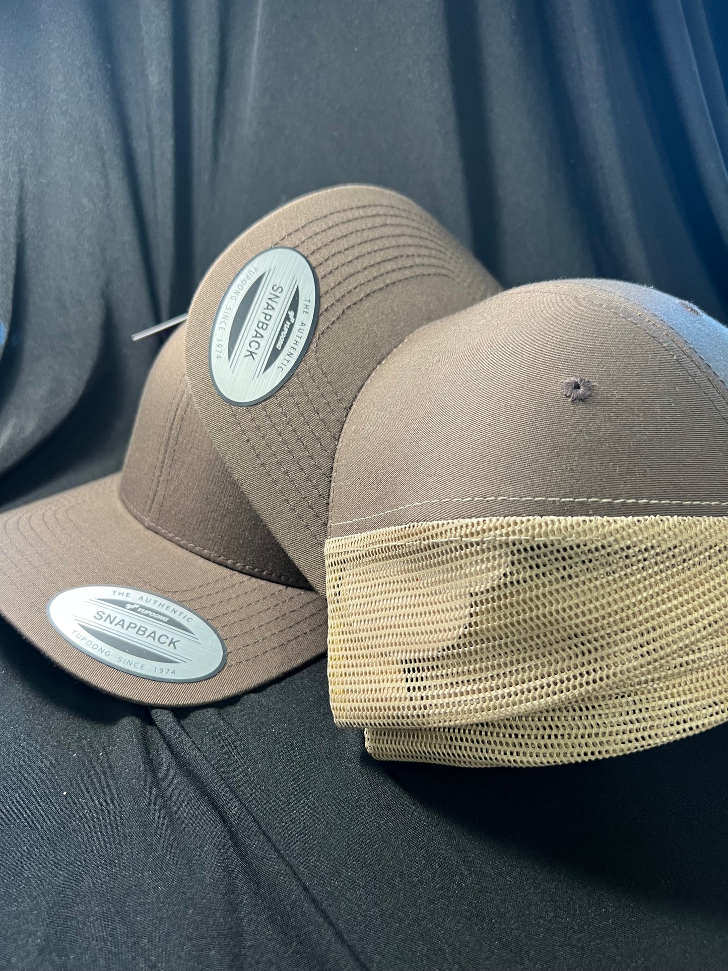 Military Brown w/ Tan Trucker Hat