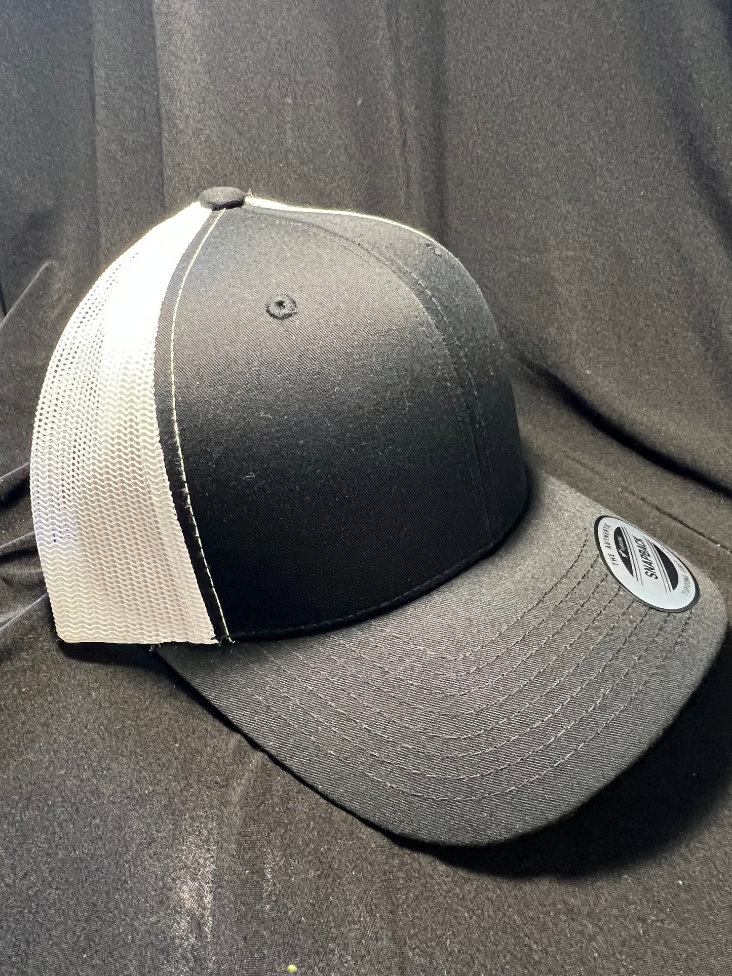Black w/ White Trucker Hat