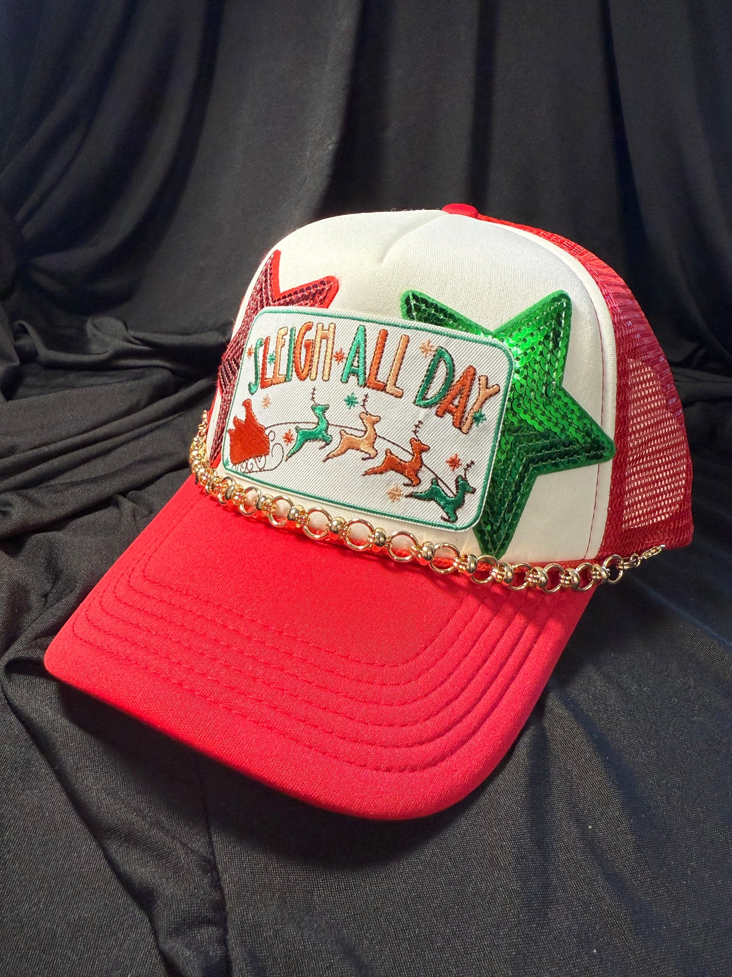 Sleigh All Day Chrismas Trucker Hat