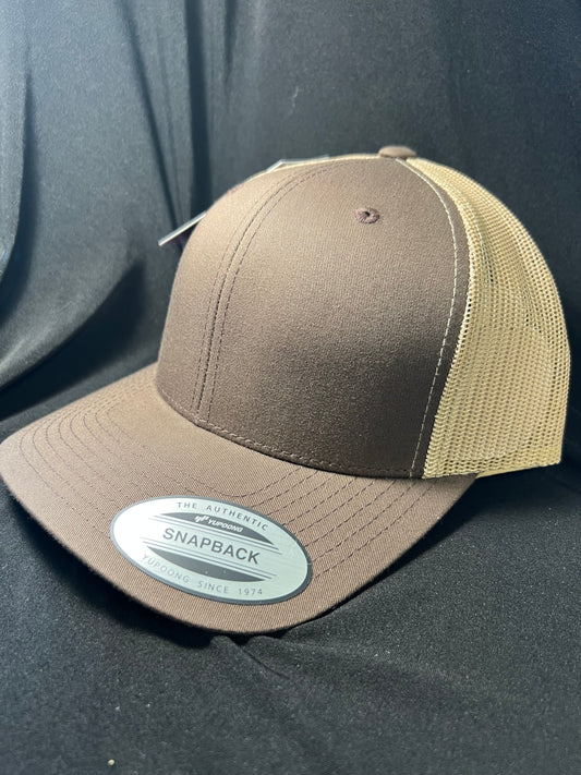 Military Brown w/ Tan Trucker Hat