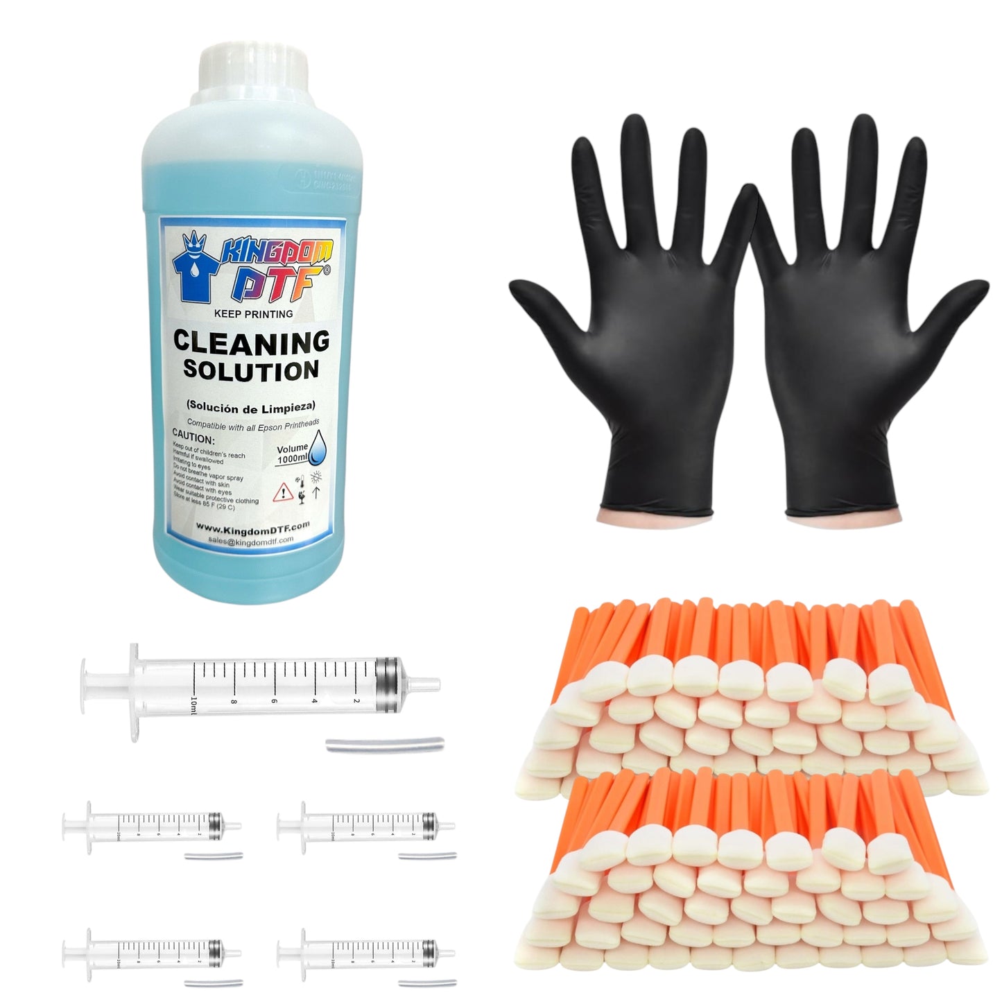Cleaning Solution Kit (Cleaning, Wet Cap & Flush) for Epson Printheads - DTF and DTG