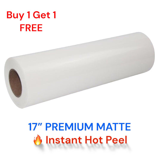 DTF Transfer Film Roll 17" x 328' - MATTE INSTANT HOT PEEL™