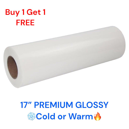 DTF Transfer Film Roll 17" x 328' - GLOSSY Cold/Warm Peel