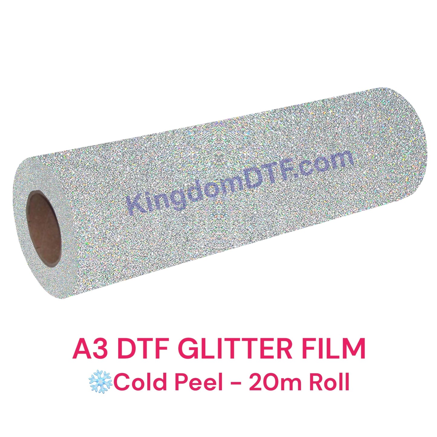 DTF Glitter Film Roll 12" x 65' Feet (20m) - Cold Peel