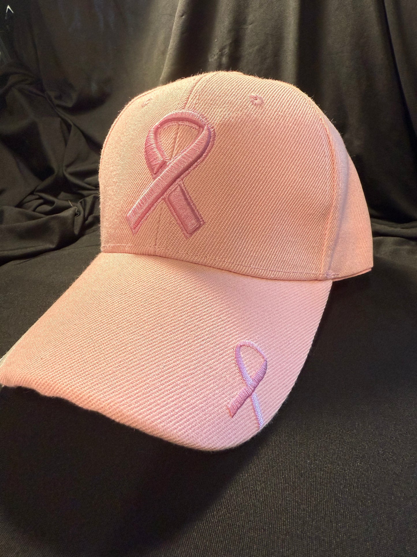 Pink Cancer Awareness Velcro Hat