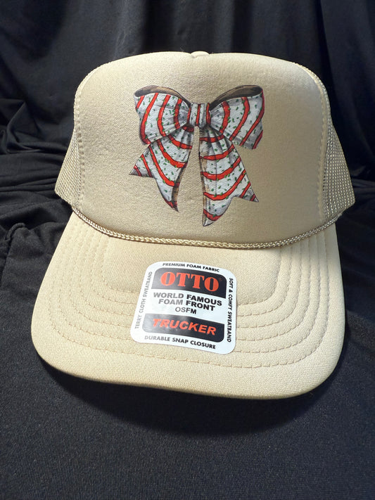 Christmas Snack Bow Trucker Hat