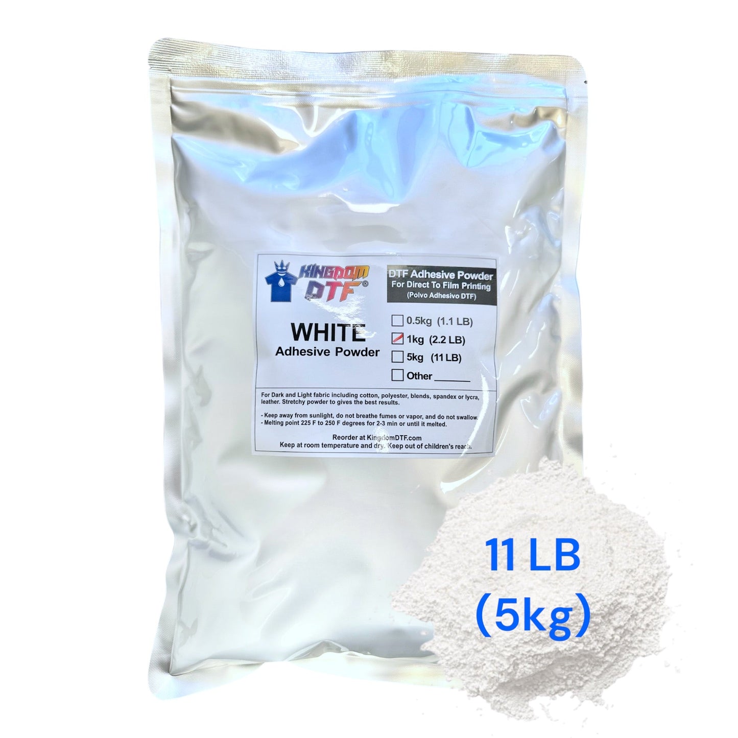 DTF Powder 11 LB (5KG) - Direct To Film Adhesive Powder