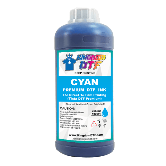DTF Cyan Ink - Best Direct To Film Ink (DTF ink) for Desktop & Wide Format DTF Printers